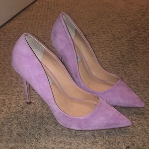 Purple suede Steve Madden heels